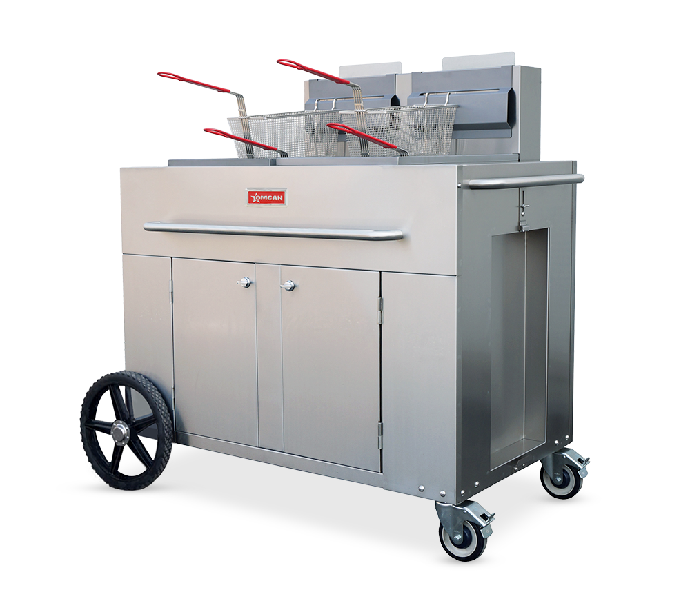 Omcan 47355 Outdoor Portable 35-40 lbs Fryer Double Tank Propane