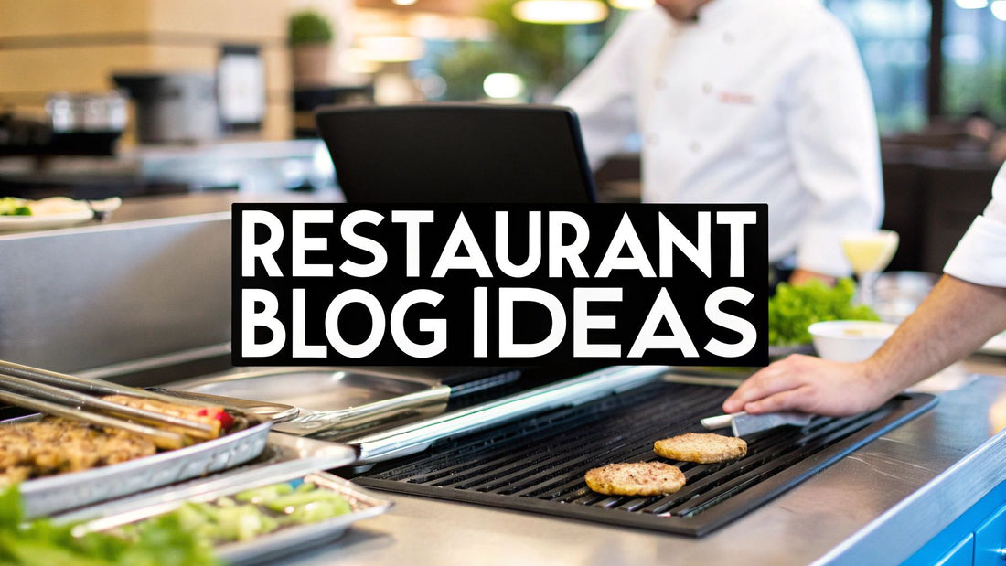 12 Essential Blogging Subjects Ideas for Restaurant Equipment Sites in 2026