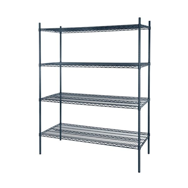 Atosa Gray Epoxy Coated Wire Shelving Kit - 4 Shelves 24 x 36 x 74 inches 550 Weight Capacity Per Shelf (lbs)