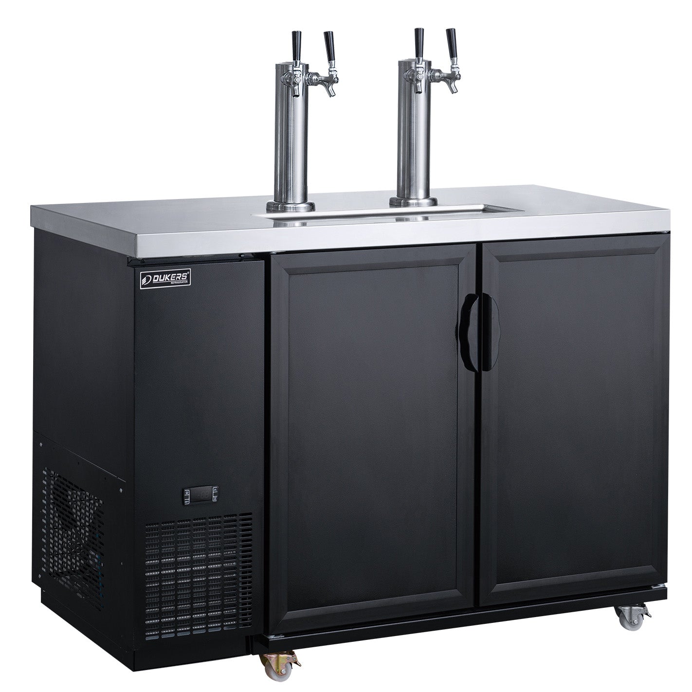 Dukers DBB60-M2 60" 2 Solid Door Kegerator